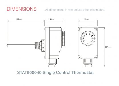 Reliance - Single Control Pocket Thermostat 30°C-90°C STAT500040