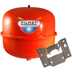 Zilmet - 12 Litre Red Heating Expansion Vessel & Bracket Z1-301012