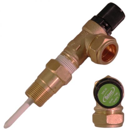 Reliance - HTE575 7 Bar 3/4" MBSP x 22mm Pressure & Temperature Relief Valve 90-95°C 95mm Probe Extended Body