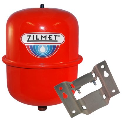 Zilmet - 8 Litre Red Heating Expansion Vessel & Bracket Z1-301008