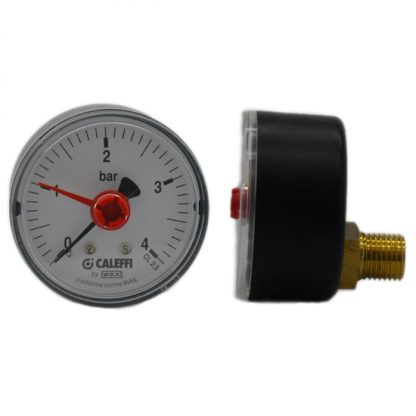 Caleffi - 0-4 Bar Pressure Gauge Back Connection 1/4" 557204