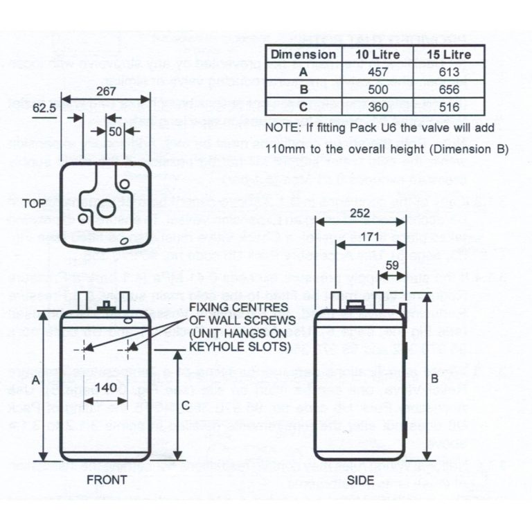 Heatrae Sadia - Hotflo 15 Litre Instant Water Heater 50149